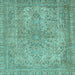 Square Machine Washable Abstract Light Blue Modern Rug, wshabs2800lblu