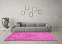 Machine Washable Abstract Pink Modern Rug, wshabs2800pnk