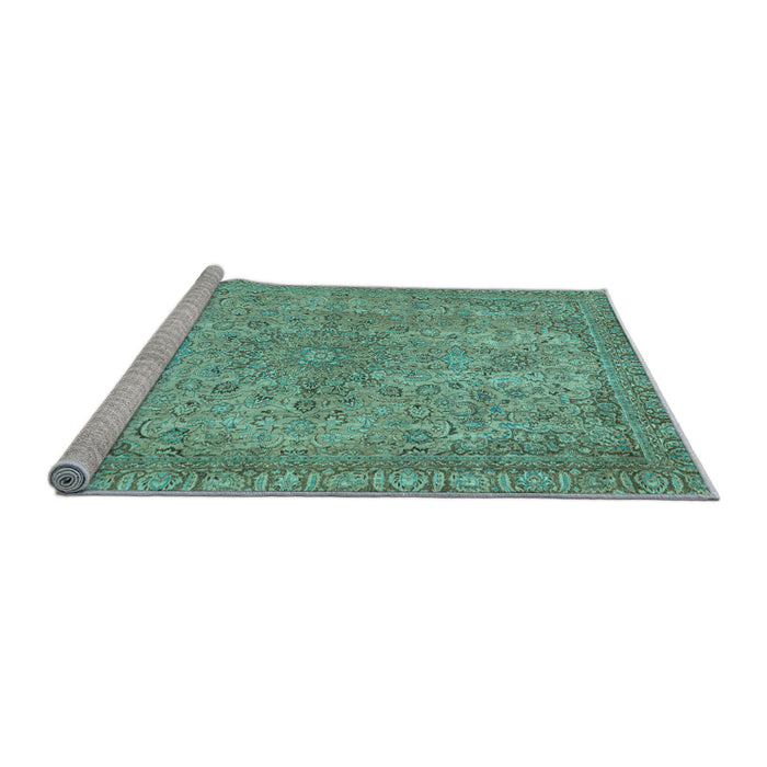 Sideview of Machine Washable Abstract Light Blue Modern Rug, wshabs2800lblu