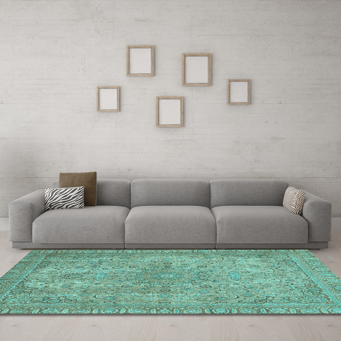 Machine Washable Abstract Light Blue Modern Rug in a Living Room, wshabs2800lblu