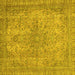 Square Abstract Yellow Modern Rug, abs2800yw