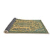 Sideview of Abstract Dark Olive Green Modern Rug, abs2801