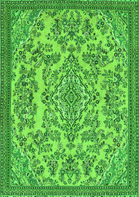 Abstract Green Modern Rug, abs2801grn