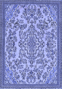 Abstract Blue Modern Rug, abs2801blu