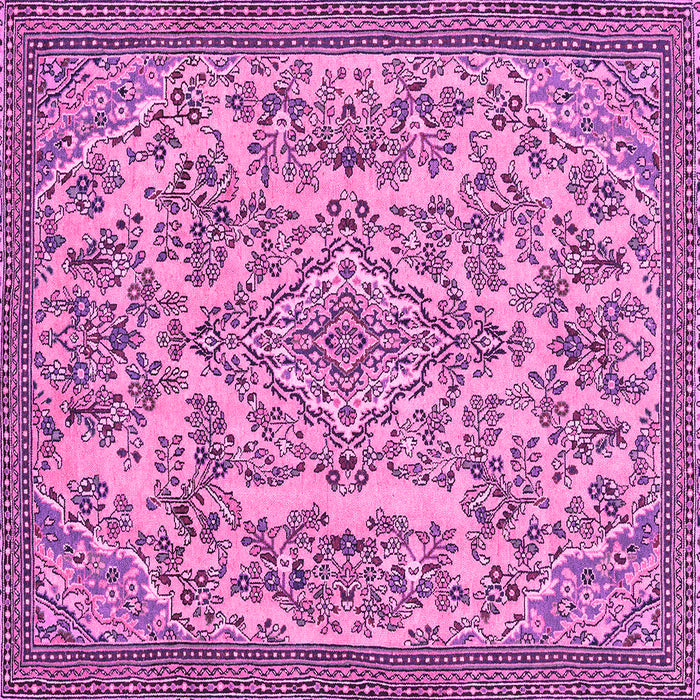Square Abstract Pink Modern Rug, abs2801pnk