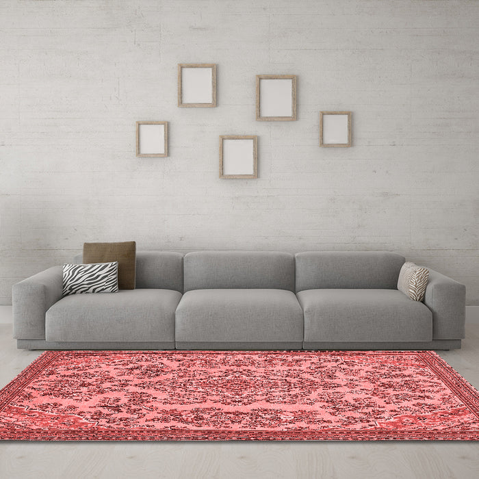 Modern Red Washable Rugs