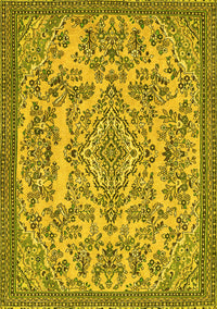 Abstract Yellow Modern Rug, abs2801yw