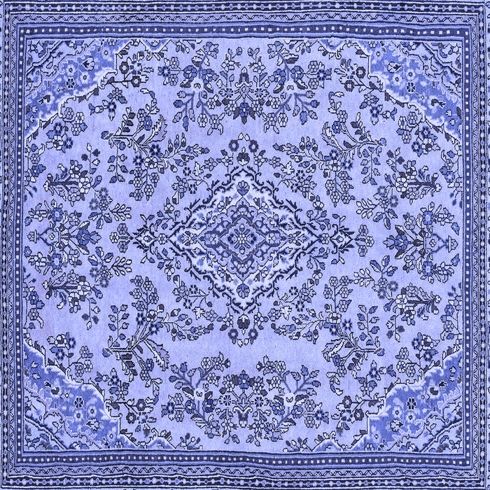 Square Abstract Blue Modern Rug, abs2801blu