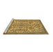 Sideview of Machine Washable Abstract Brown Modern Rug, wshabs2801brn