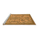 Sideview of Machine Washable Abstract Orange Modern Area Rugs, wshabs2801org