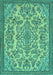 Machine Washable Abstract Turquoise Modern Area Rugs, wshabs2801turq