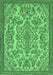 Machine Washable Abstract Emerald Green Modern Area Rugs, wshabs2801emgrn