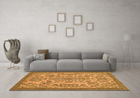 Machine Washable Abstract Orange Modern Rug, wshabs2801org