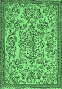 Abstract Emerald Green Modern Rug, abs2801emgrn