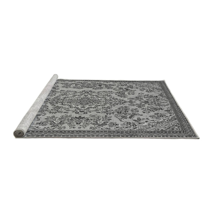 Sideview of Machine Washable Abstract Gray Modern Rug, wshabs2801gry
