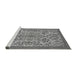 Sideview of Machine Washable Abstract Gray Modern Rug, wshabs2801gry