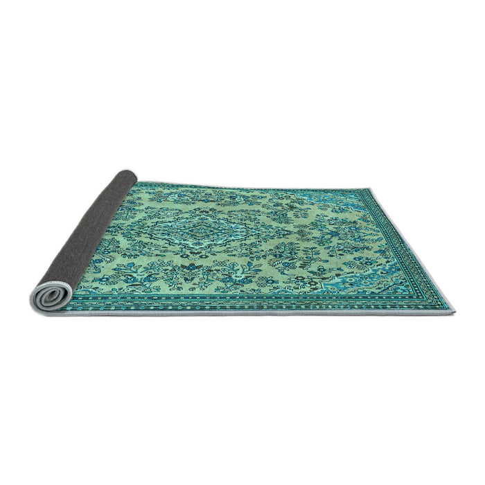 Sideview of Abstract Light Blue Modern Rug, abs2801lblu