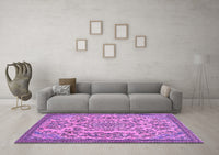 Machine Washable Abstract Purple Modern Rug, wshabs2801pur