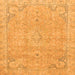 Square Machine Washable Abstract Orange Modern Area Rugs, wshabs2802org