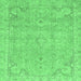 Square Abstract Emerald Green Modern Rug, abs2802emgrn