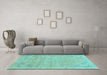 Machine Washable Abstract Light Blue Modern Rug in a Living Room, wshabs2802lblu