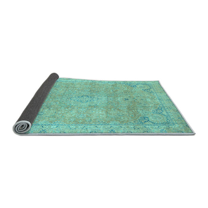 Sideview of Abstract Light Blue Modern Rug, abs2802lblu