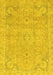 Machine Washable Abstract Yellow Modern Rug, wshabs2802yw