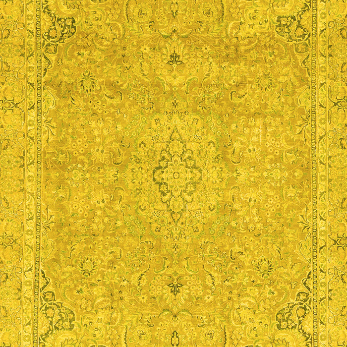 Machine Washable Abstract Yellow Modern Rug, wshabs2802yw