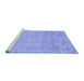 Sideview of Machine Washable Abstract Blue Modern Rug, wshabs2802blu