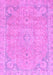 Machine Washable Abstract Purple Modern Area Rugs, wshabs2802pur