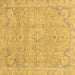 Square Abstract Brown Modern Rug, abs2802brn