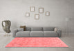 Modern Red Washable Rugs