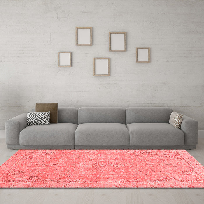 Modern Red Washable Rugs
