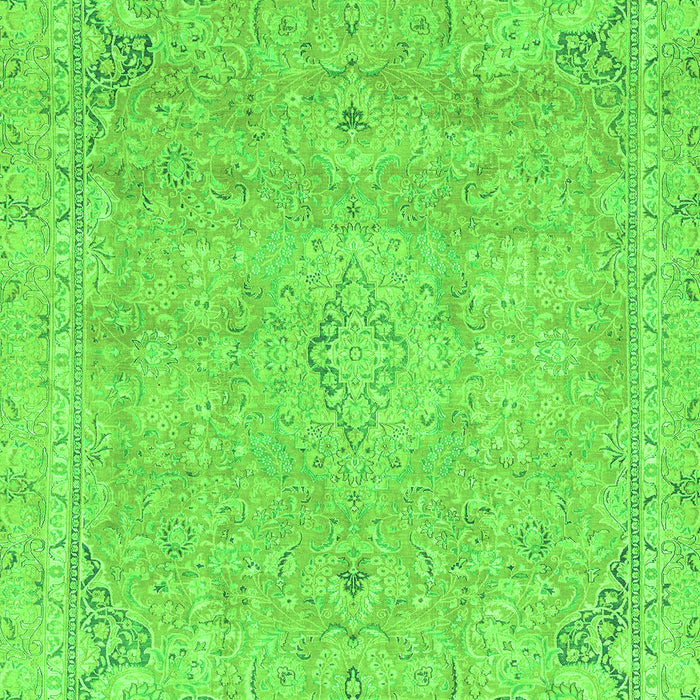 Machine Washable Abstract Green Modern Area Rugs, wshabs2802grn