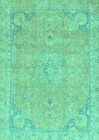 Abstract Turquoise Modern Rug, abs2802turq