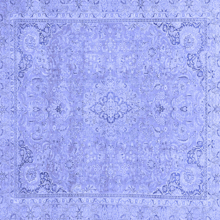 Square Abstract Blue Modern Rug, abs2802blu
