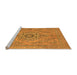 Sideview of Machine Washable Abstract Orange Modern Area Rugs, wshabs2803org