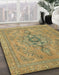 Machine Washable Abstract Metallic Gold Rug in a Family Room, wshabs2803