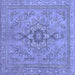 Square Abstract Blue Modern Rug, abs2803blu