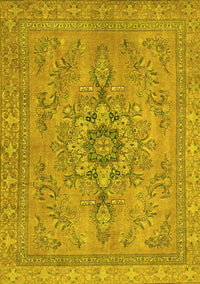 Abstract Yellow Modern Rug, abs2803yw