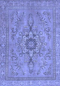 Abstract Blue Modern Rug, abs2803blu