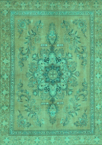 Abstract Turquoise Modern Rug, abs2803turq