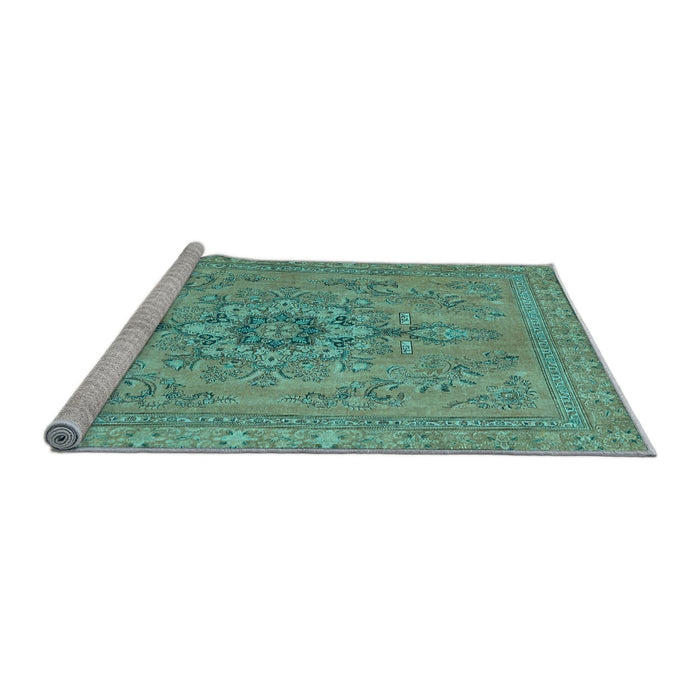Sideview of Machine Washable Abstract Light Blue Modern Rug, wshabs2803lblu