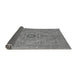 Sideview of Abstract Gray Modern Rug, abs2803gry