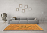 Machine Washable Abstract Orange Modern Rug, wshabs2803org