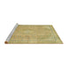 Sideview of Machine Washable Abstract Gen Brown Yellow Rug, wshabs2804