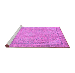 Sideview of Machine Washable Abstract Purple Modern Area Rugs, wshabs2804pur