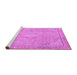 Sideview of Machine Washable Abstract Purple Modern Area Rugs, wshabs2804pur