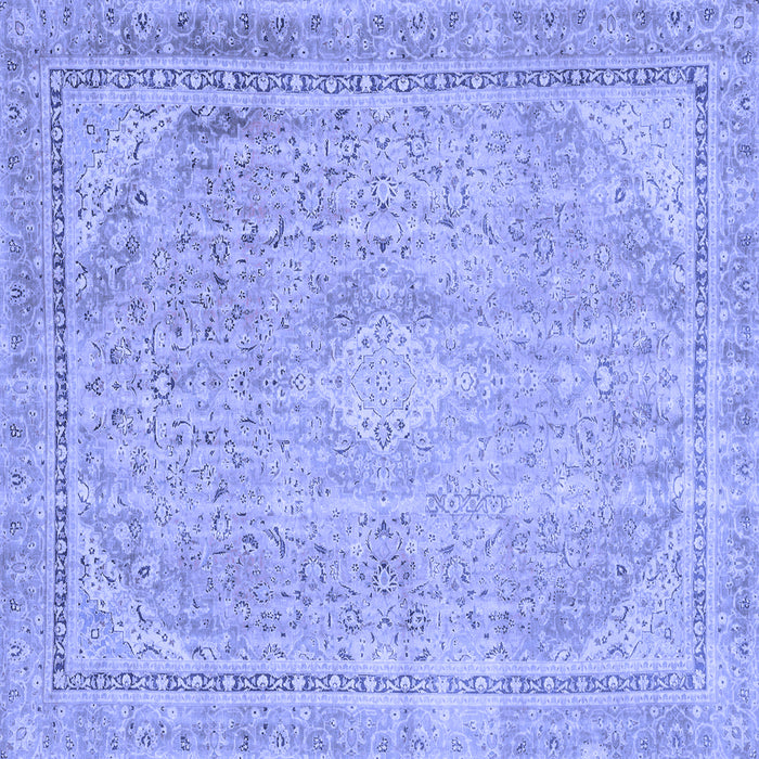 Square Abstract Blue Modern Rug, abs2804blu