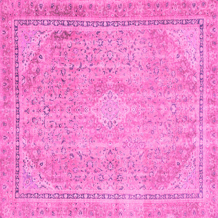 Square Abstract Pink Modern Rug, abs2804pnk
